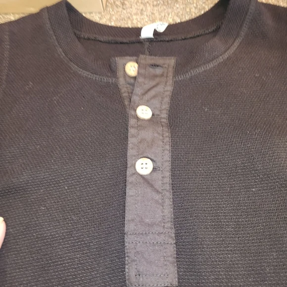 Intimately Free People Peek Aye Henley Black Bodysuit Size XS Textured Thong - Picture 6 of 11